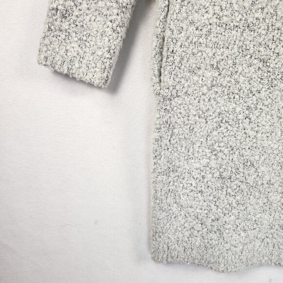 LOFT Maxi Open Cardigan Women XS/S Oatmeal Gray Boucle Wool Blend Pockets EUC - Picture 7 of 13